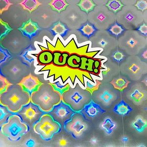 OUCH Action Bubble Comic Book Vibes Contrast Sticker